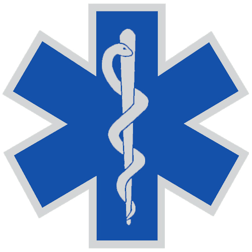 Star of Life, Decal, EMS, Reflective 2.5″ Wide, Blue #EM60