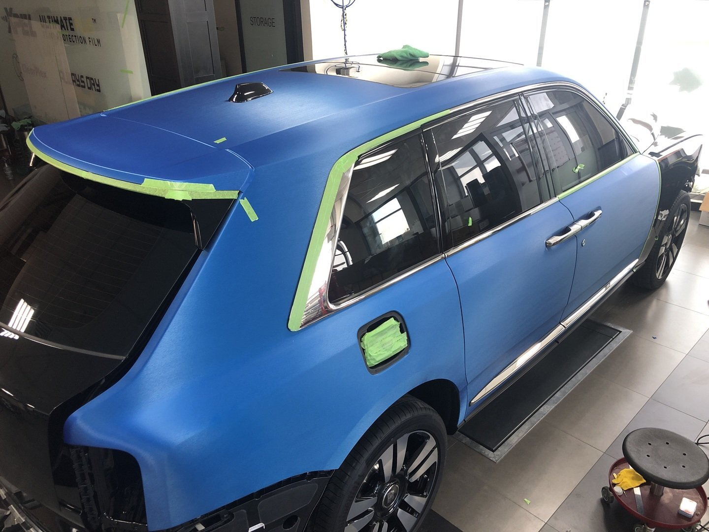 VVivid Xpo Metallic Blue Brushed Steel Vinyl Wrap Film | V164