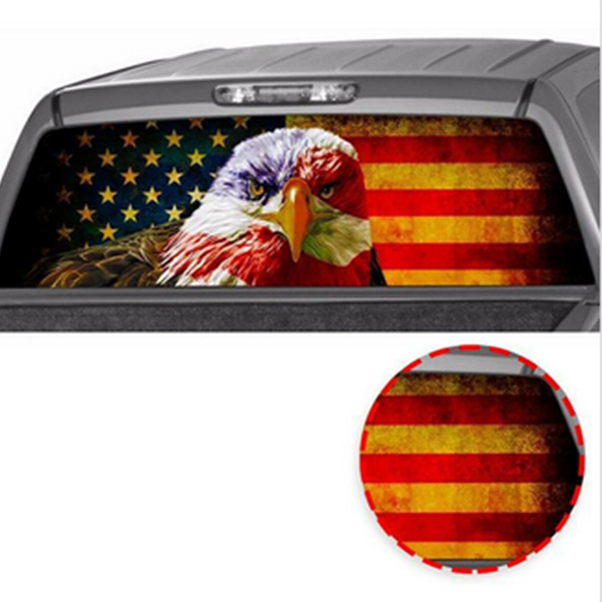 Car Rear Window American Flag Graphic Decal Tint Print Sticker DIY Decoration
