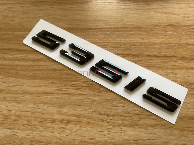 Gloss Black 3D ABS Letters Trunk 535is Emblem Rear Badge for BMW 2017-2022 535is