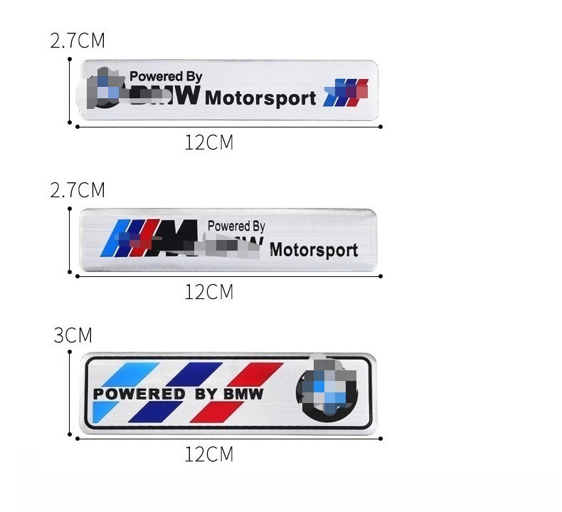 For BMW Fender Side Emblem M Metal Badge Scratch-Resistant Sticker Decoration