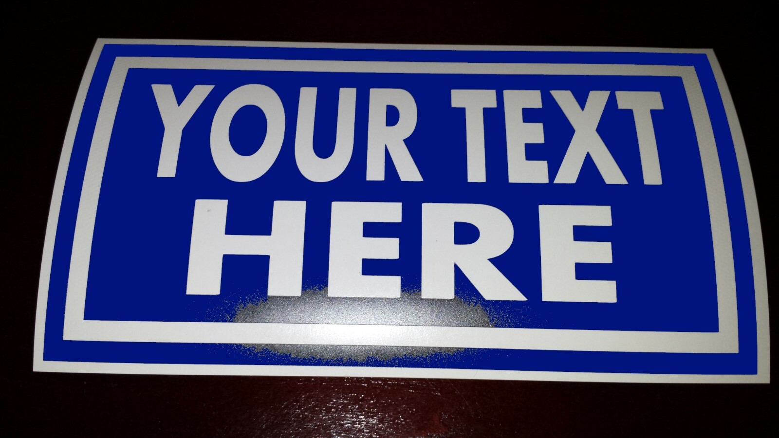 CUSTOM TEXT sticker sign car door auto decal design 4-5″ up to 11″