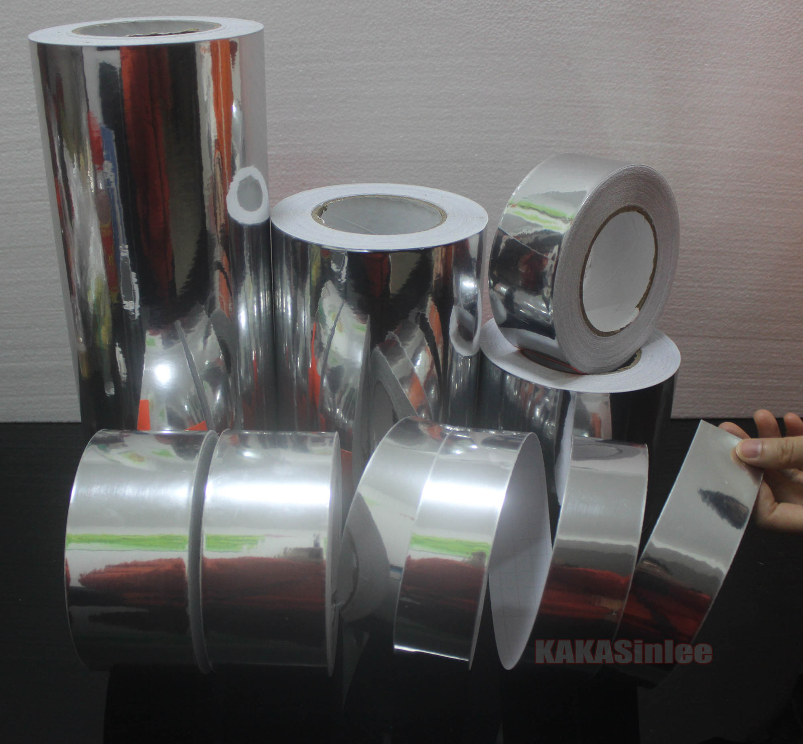 1.2inch Wide Mirror Chrome Vinyl Wrap Tape Sticker Car House Trim Decal / Silver