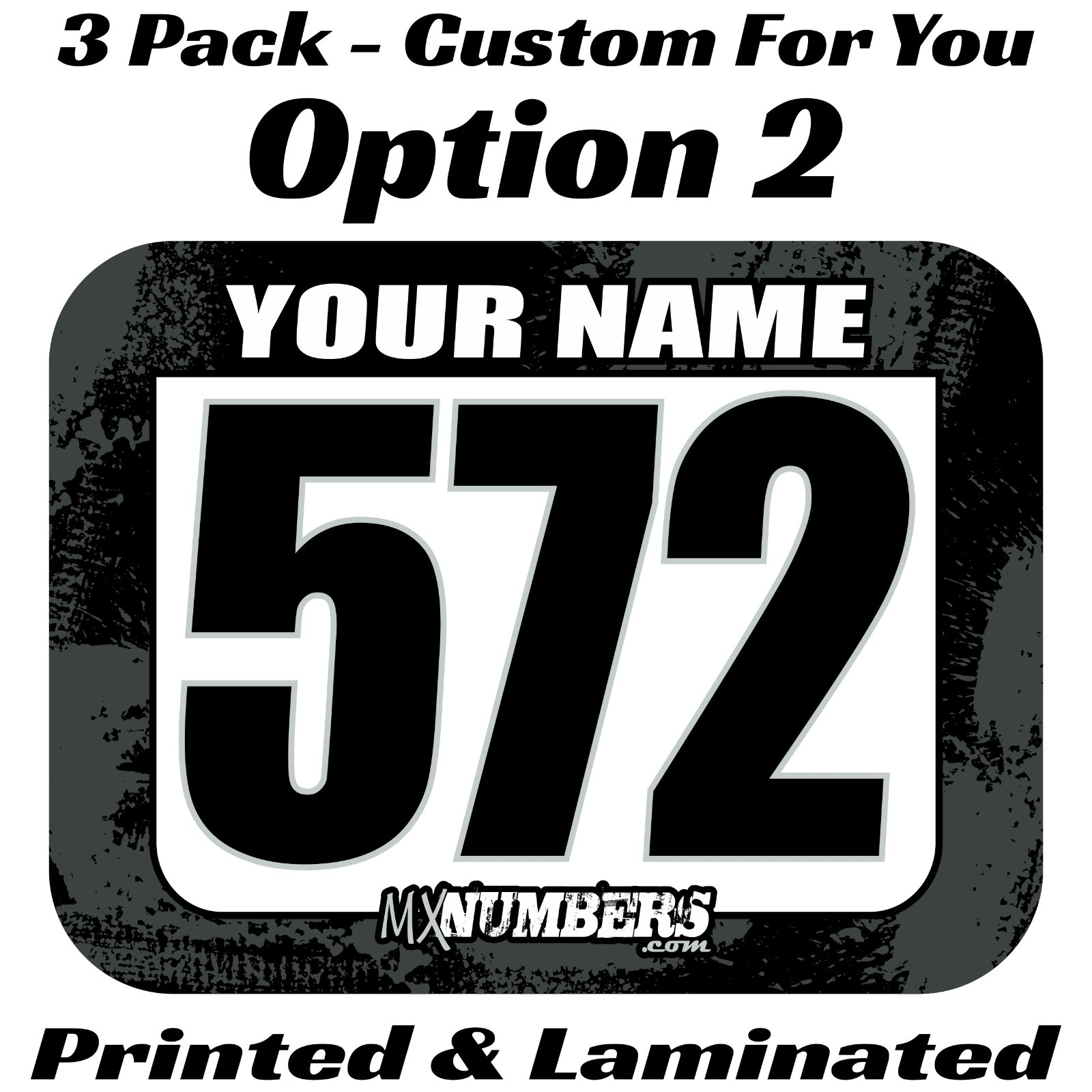 ATV Number Plate Decal Stickers Custom Name Motocross Race MX SX ATV AMA RMZ RM