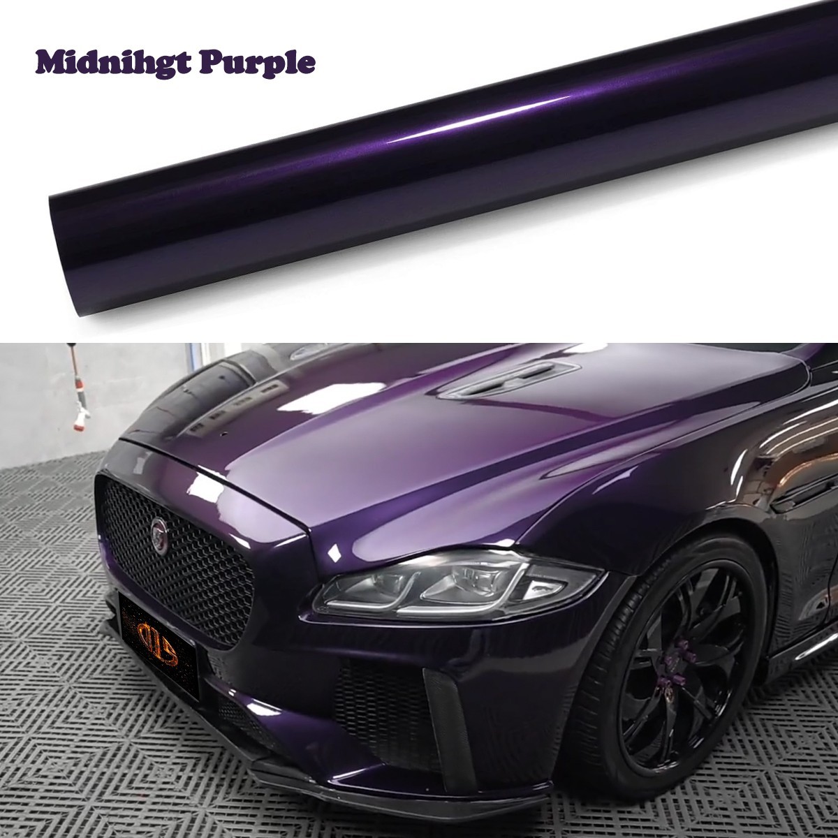 Ultra Gloss PET Liner Metallic Midnight Purple Vinyl Wrap Air Release 55FTx 5FT