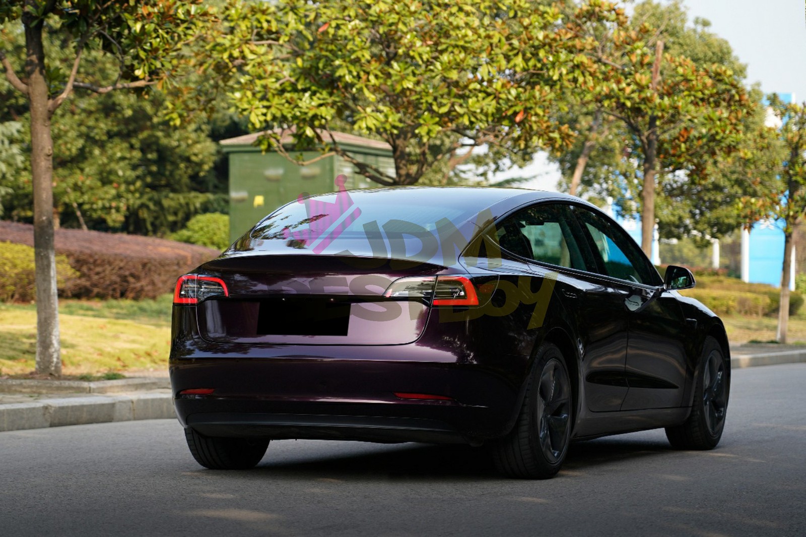 ESSMO PET Super Gloss Metallic Midnight Magenta Car Vinyl Wrap Decal Like Paint