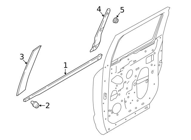 Genuine Nissan Door Applique 82287-EZ00E
