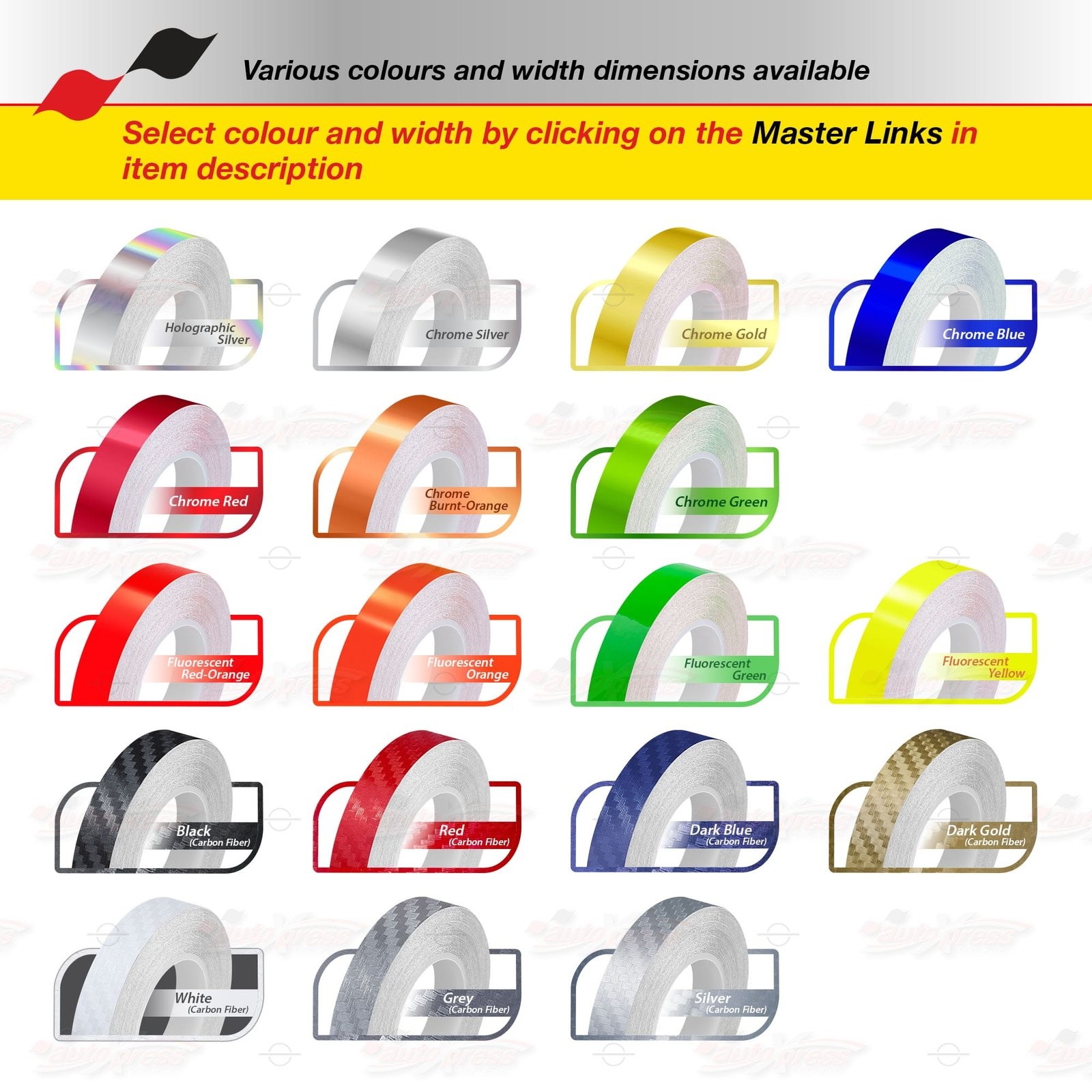 1″ 1.5″ 2″ 3″ 4″ 6″ 8″ Roll PIN STRIPE PinStriping Line TAPE Decal Vinyl Sticker