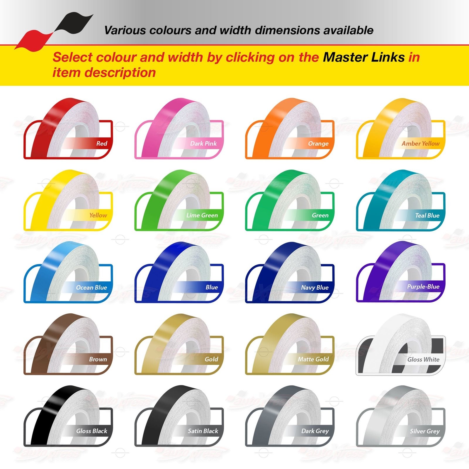 1″ 1.5″ 2″ 3″ 4″ 6″ 8″ Roll PIN STRIPE PinStriping Line TAPE Decal Vinyl Sticker
