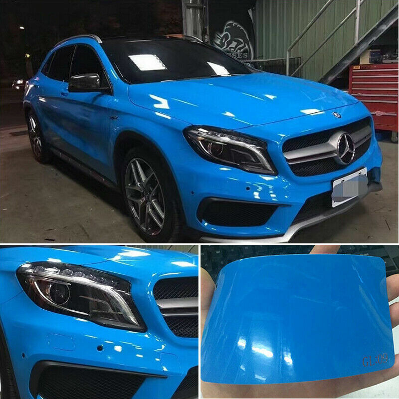 Auto Bright Gloss Vinyl Whole Car Wrapping Glossy Film Graphics Air Bubble Free