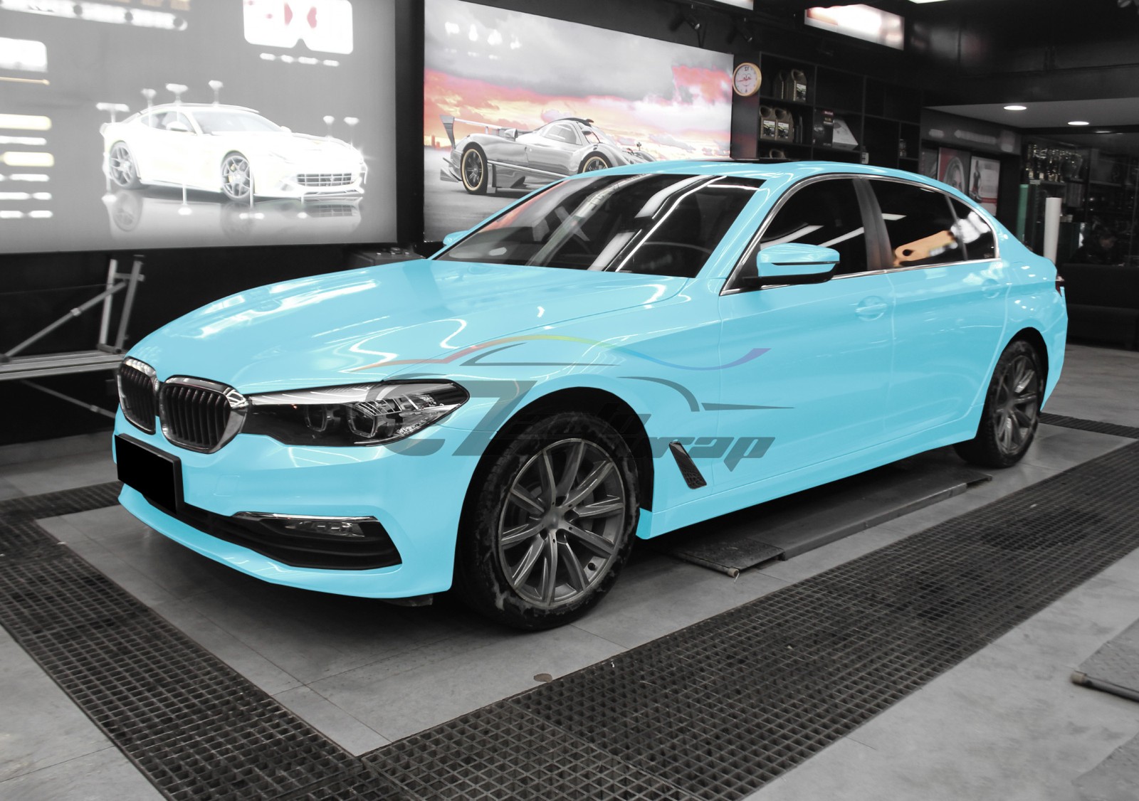 TPU Color Gloss Ice Blue PPF Paint Protection Film Dry Wet Apply Auto Vinyl Wrap