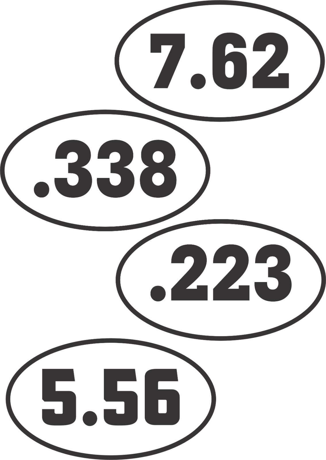 Ammo Can Decal 2 PACK 5″x3″ (127x76mm) Oval Vinyl Sticker