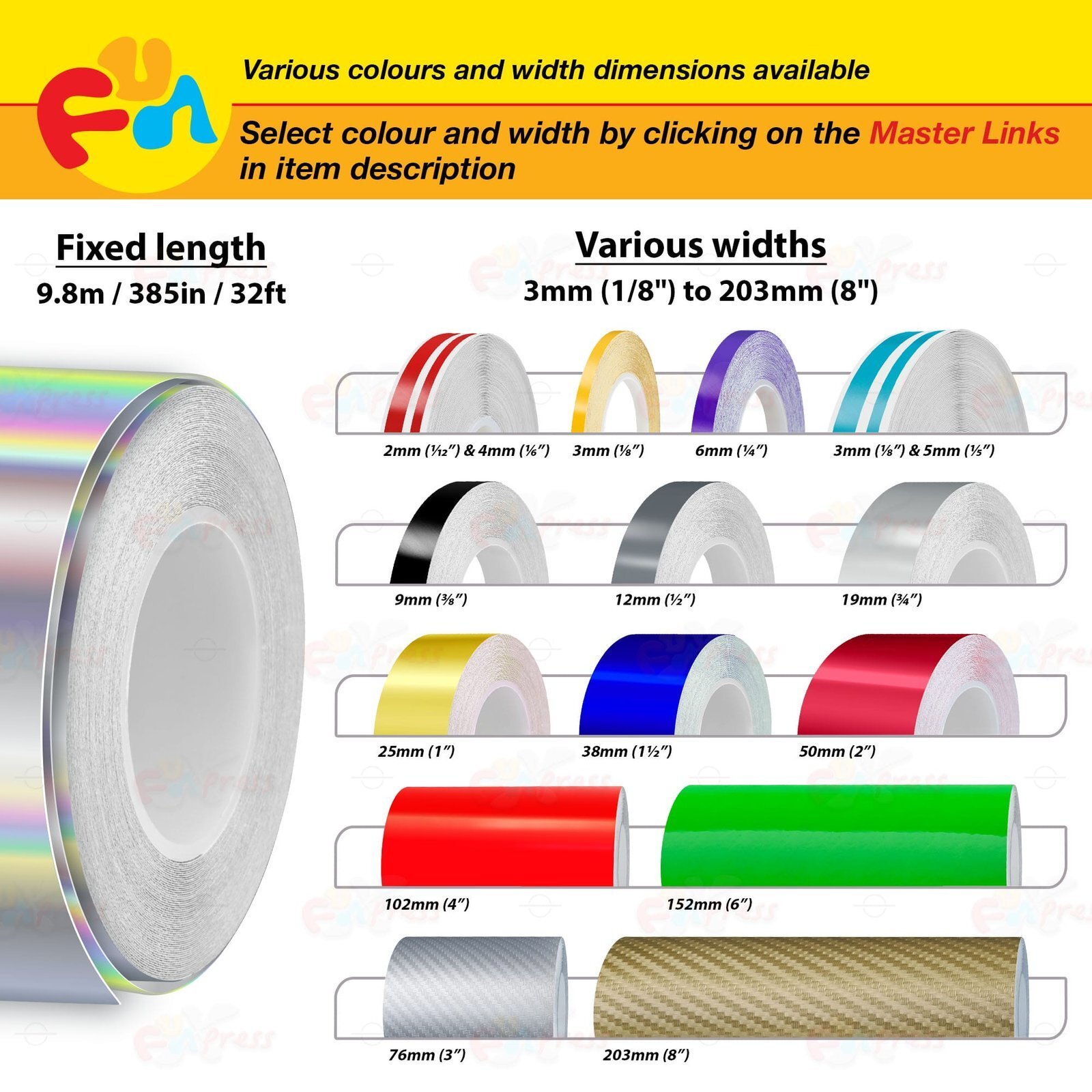 CARBON FIBER SILVER 6″ PIN STRIPE Car Model Motorcycle TAPE Vinyl Sticker 152mm