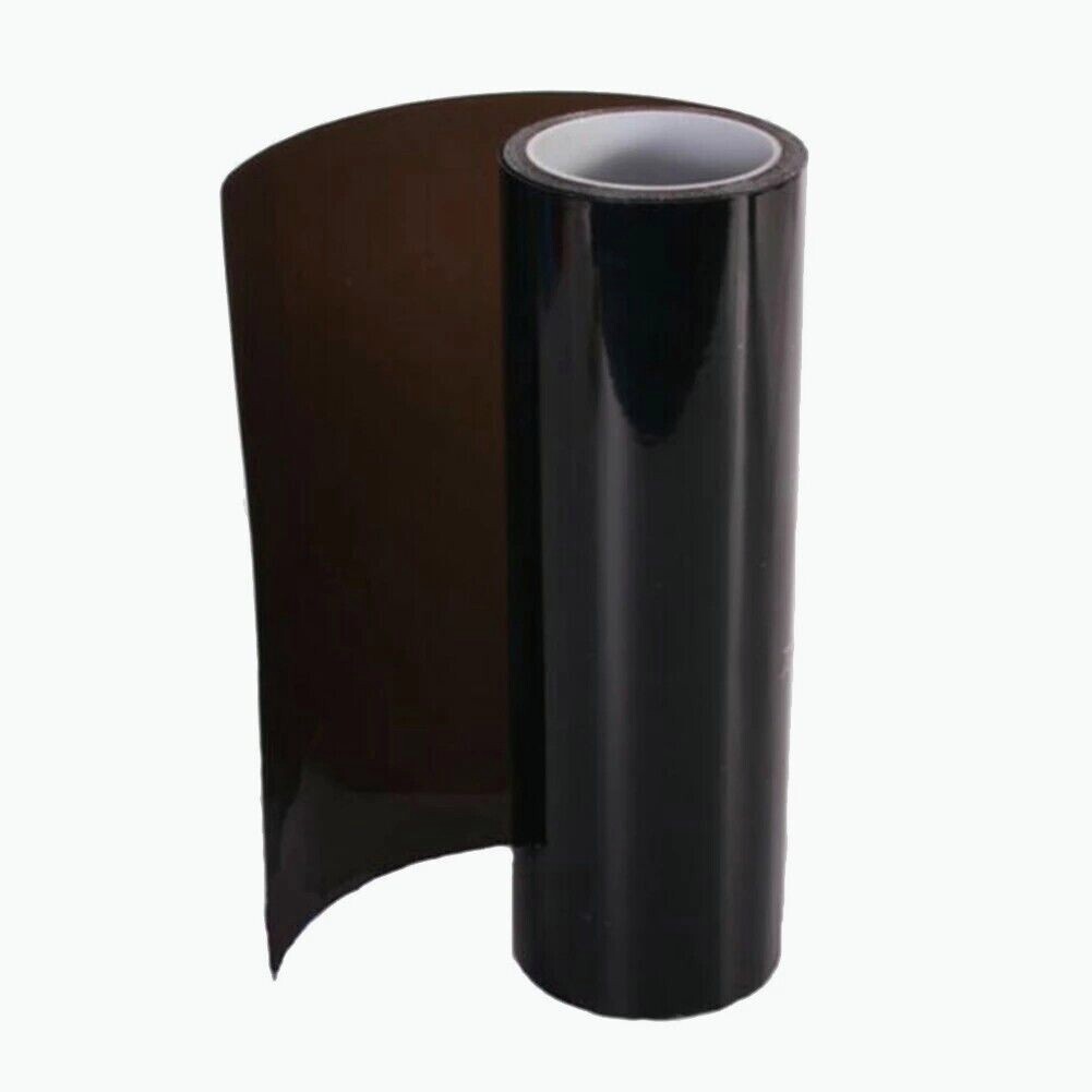 12″x78″Gloss Dark Black Film Smoke Tint Lens Vinyl Wrap For Headlight taillight