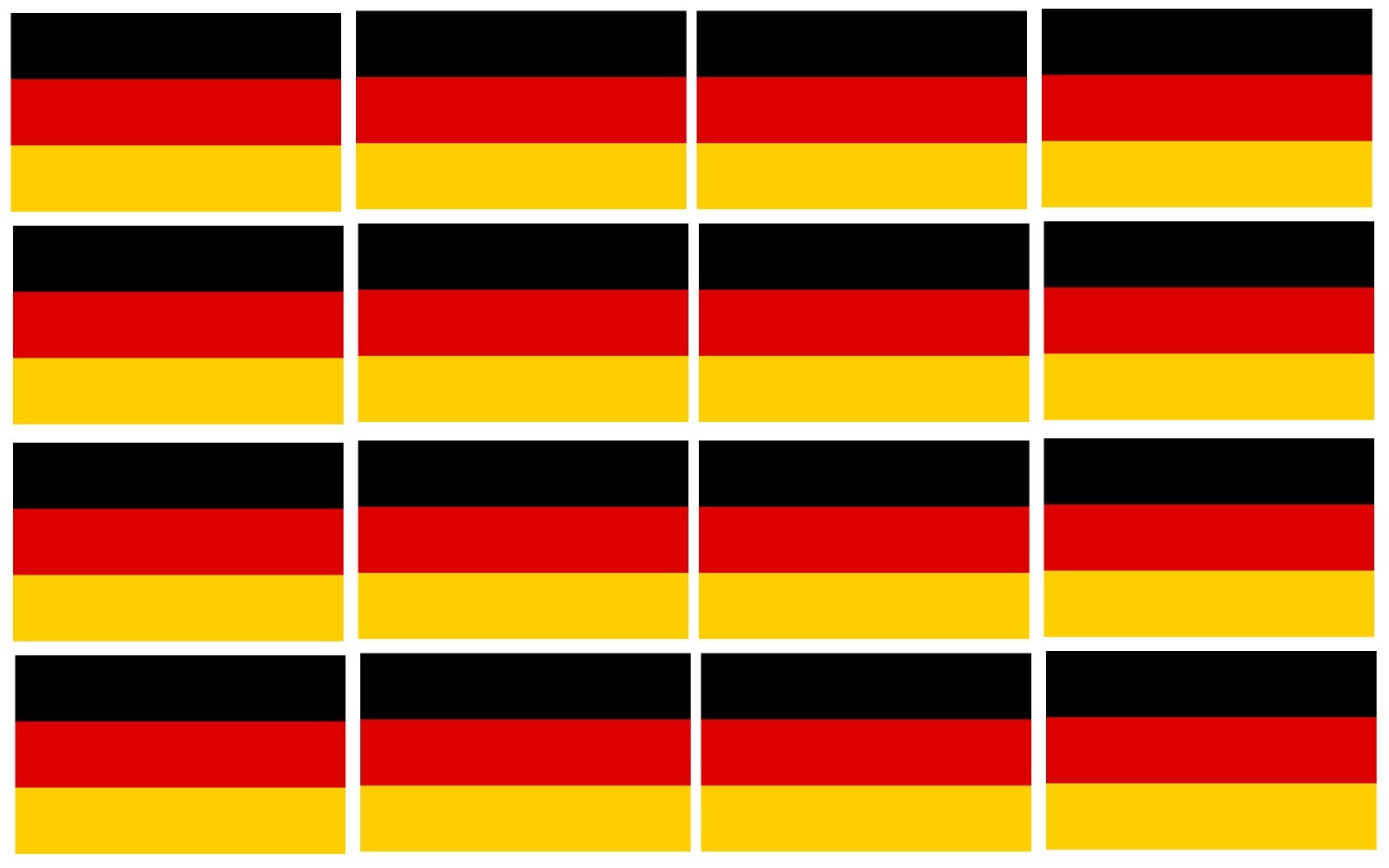 12Pcs German Germany Flags Vinyl Sticker Decals – 2″ Each
