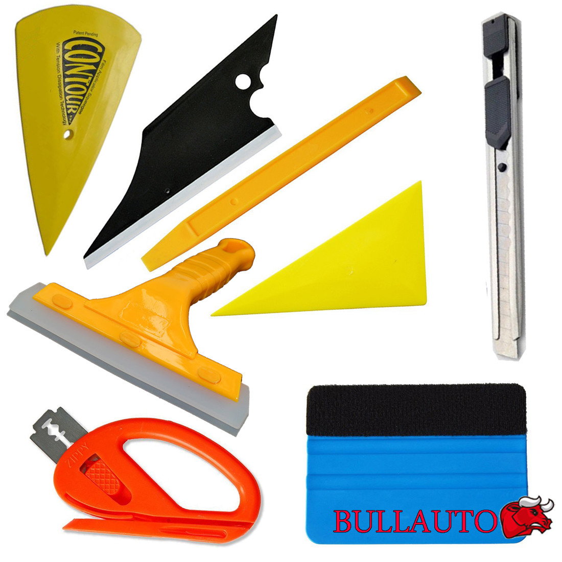 8 in 1 Auto Window Tint Fitting Tools Kit Car Wrap Applicator Squeegee Cutter