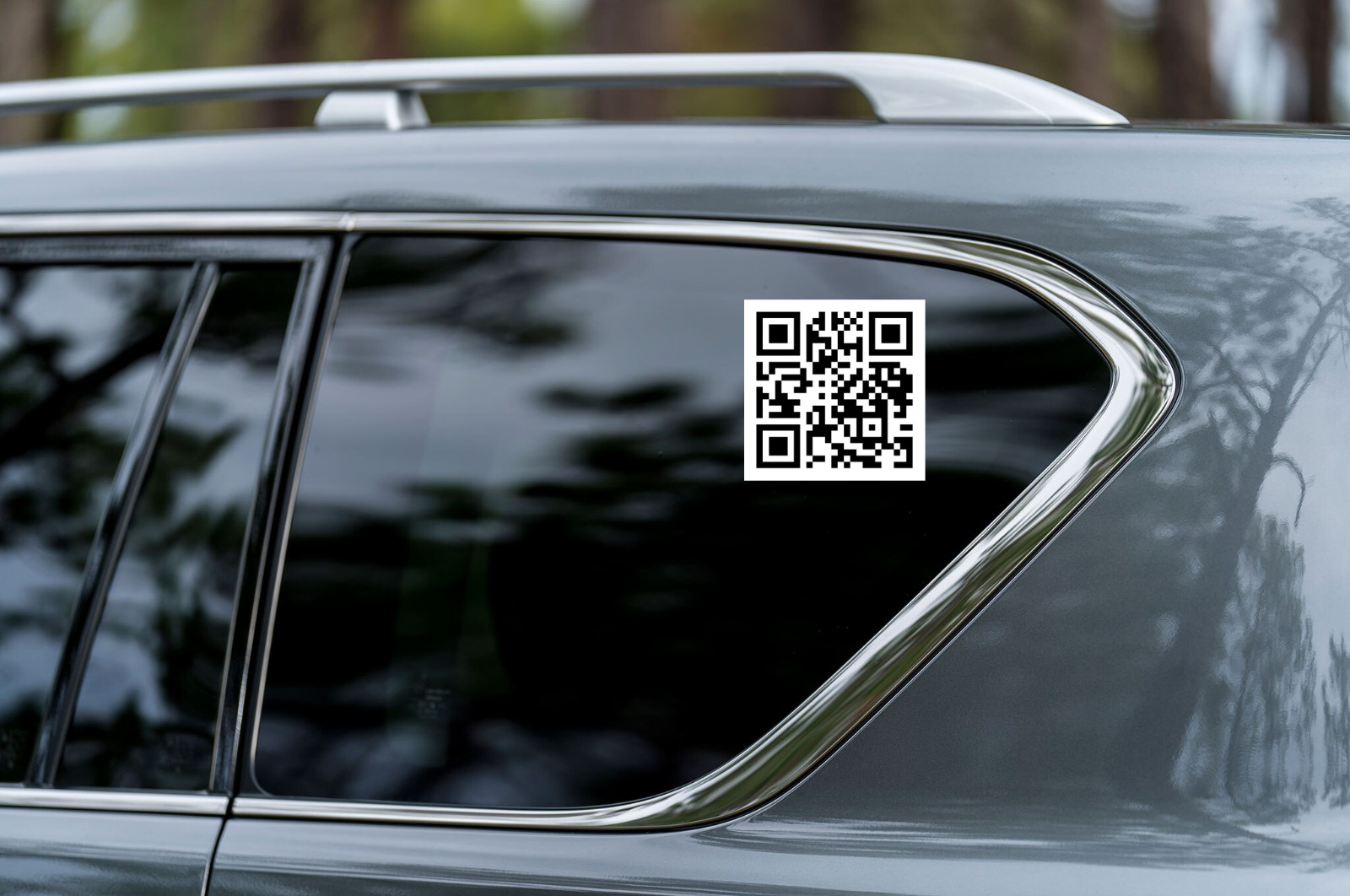 Rick Roll QR Code – Car Decal – Black on White BG – 6 Inch