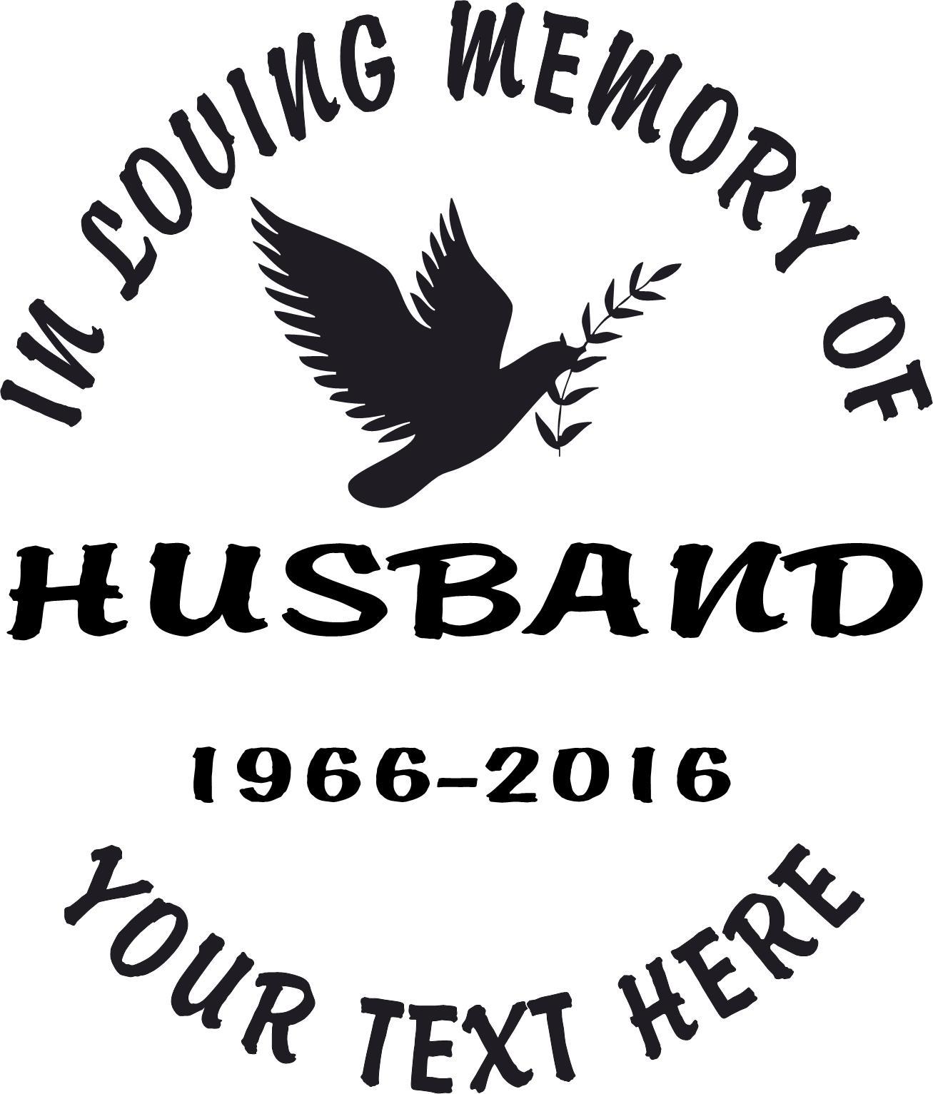 In Loving Memory Of 3 Mil Vinyl Sticker for a Car or Truck Window