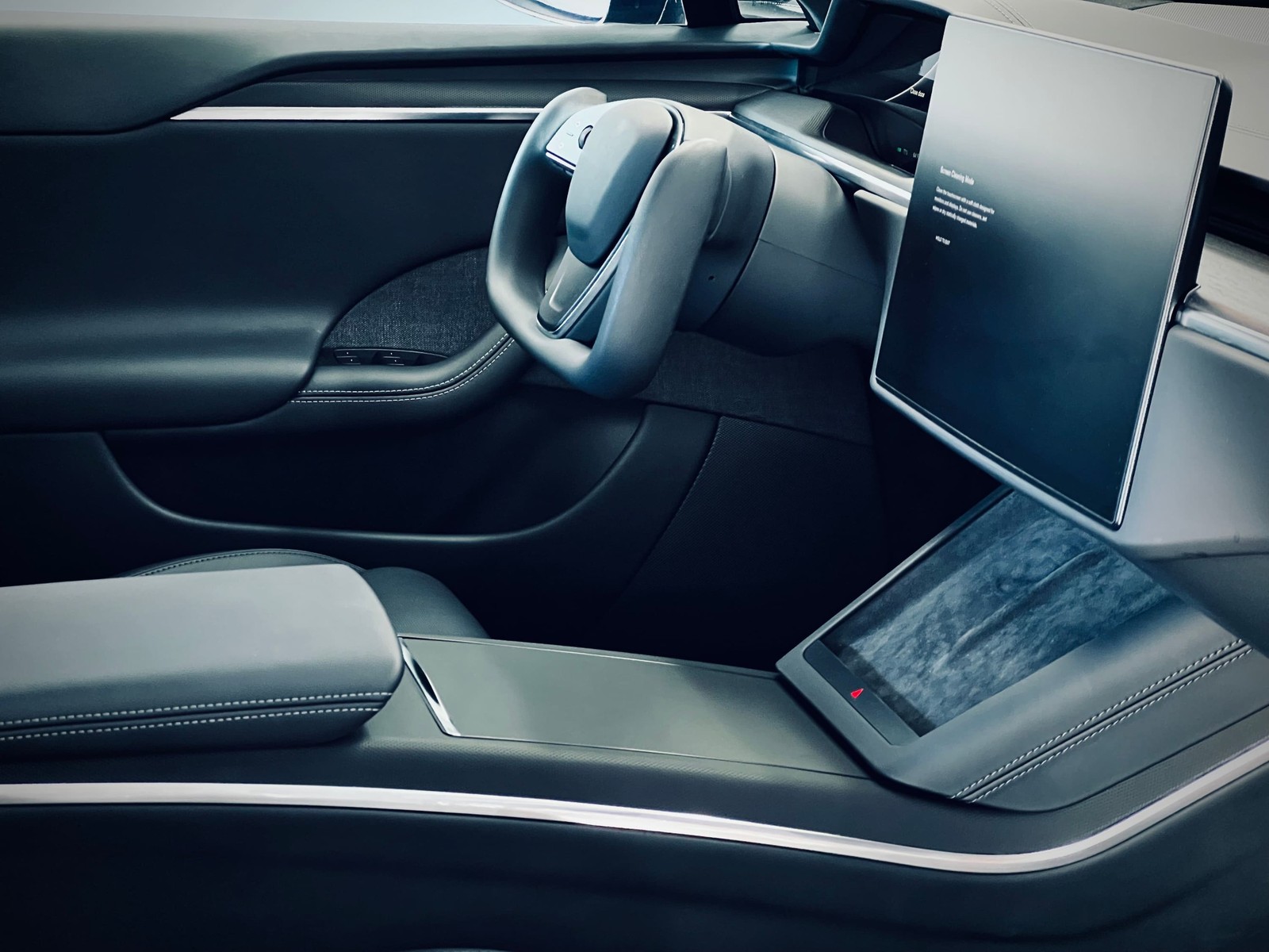 Interior Vinyl Wrap Kit | Plaid Style Black Carbon Fiber for Tesla Model S