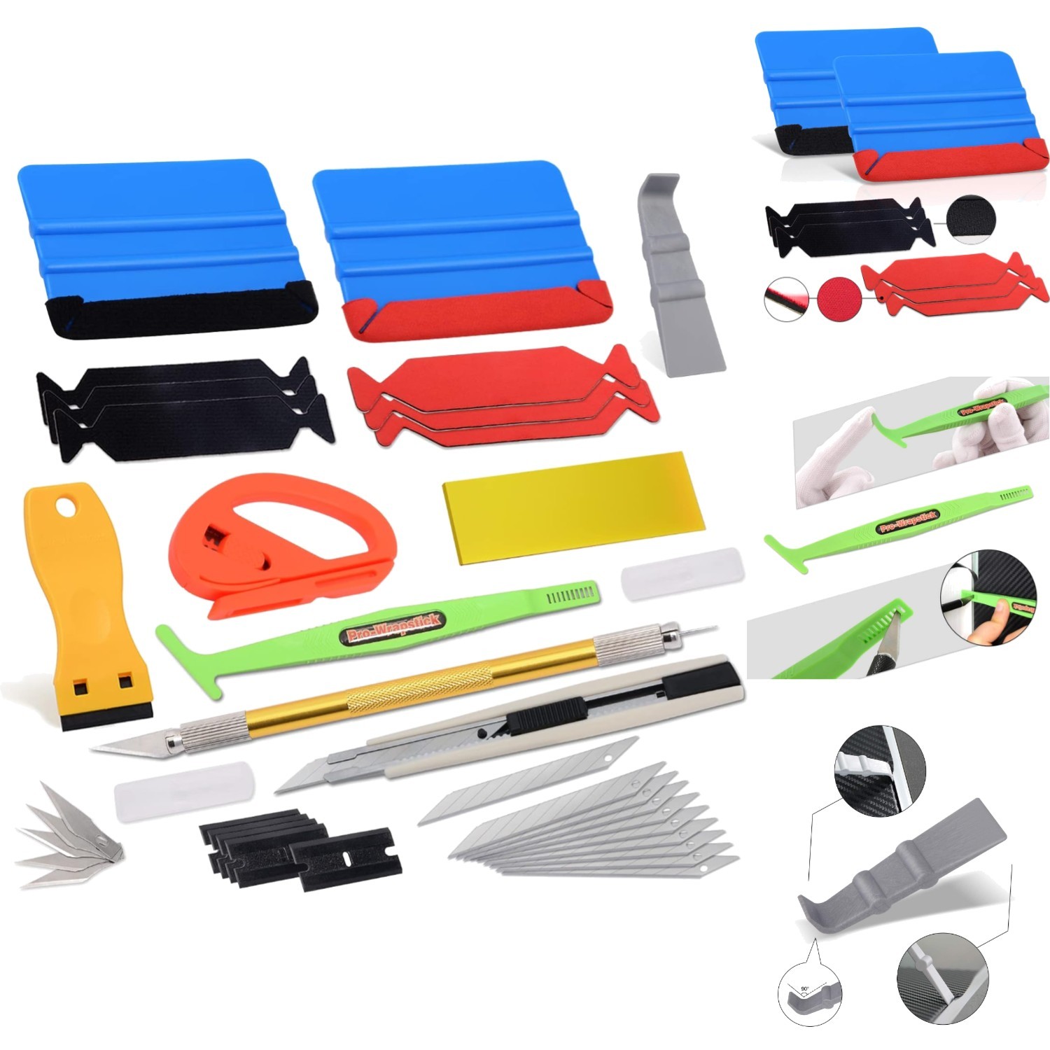 PPF Installation Kit Car Vinyl Wrap Tools Window Tint Squeegee Film Cutter Knife