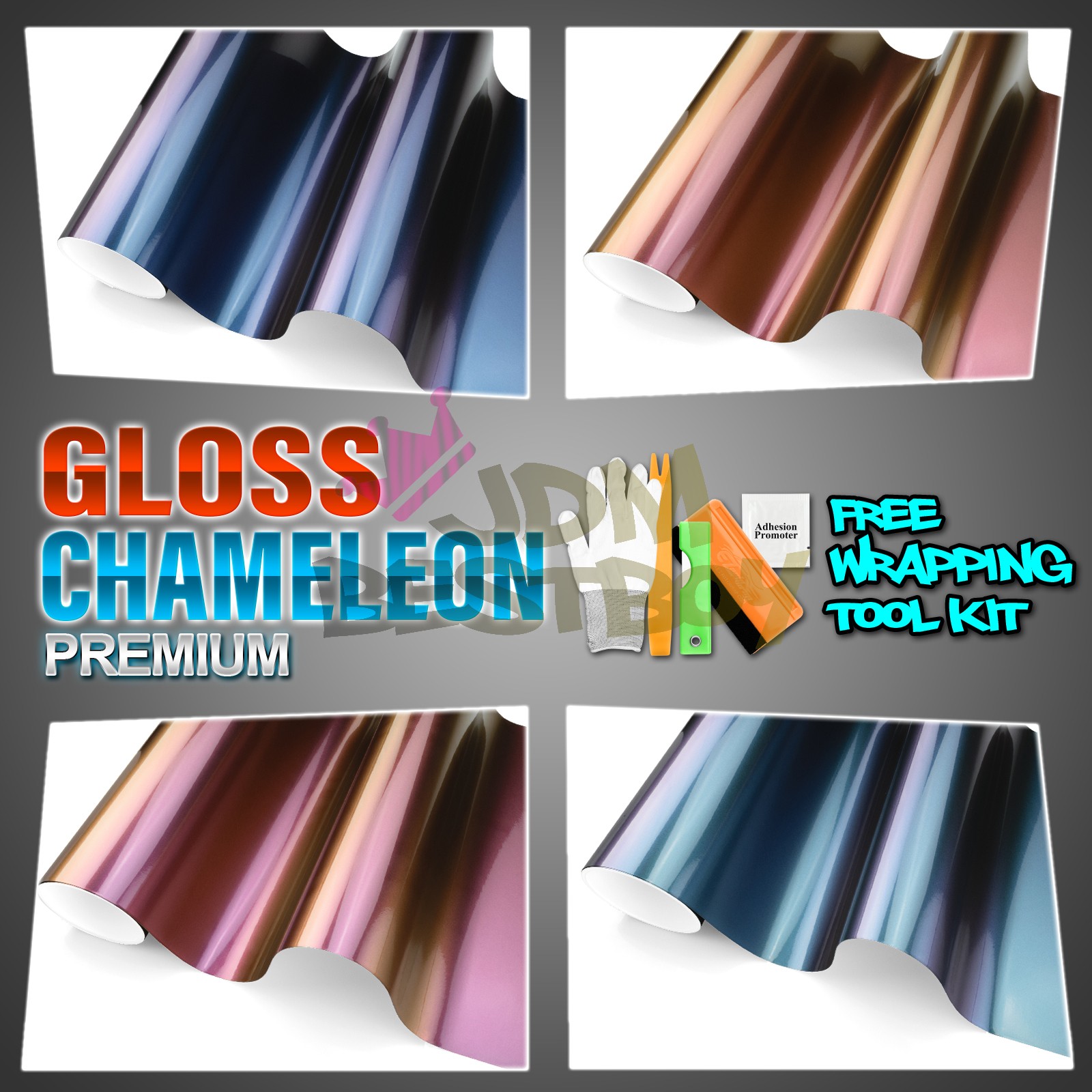 【Chameleon】 Gloss / Matte Metallic Color Change Shift Flow Vinyl Wrap Sheet Film