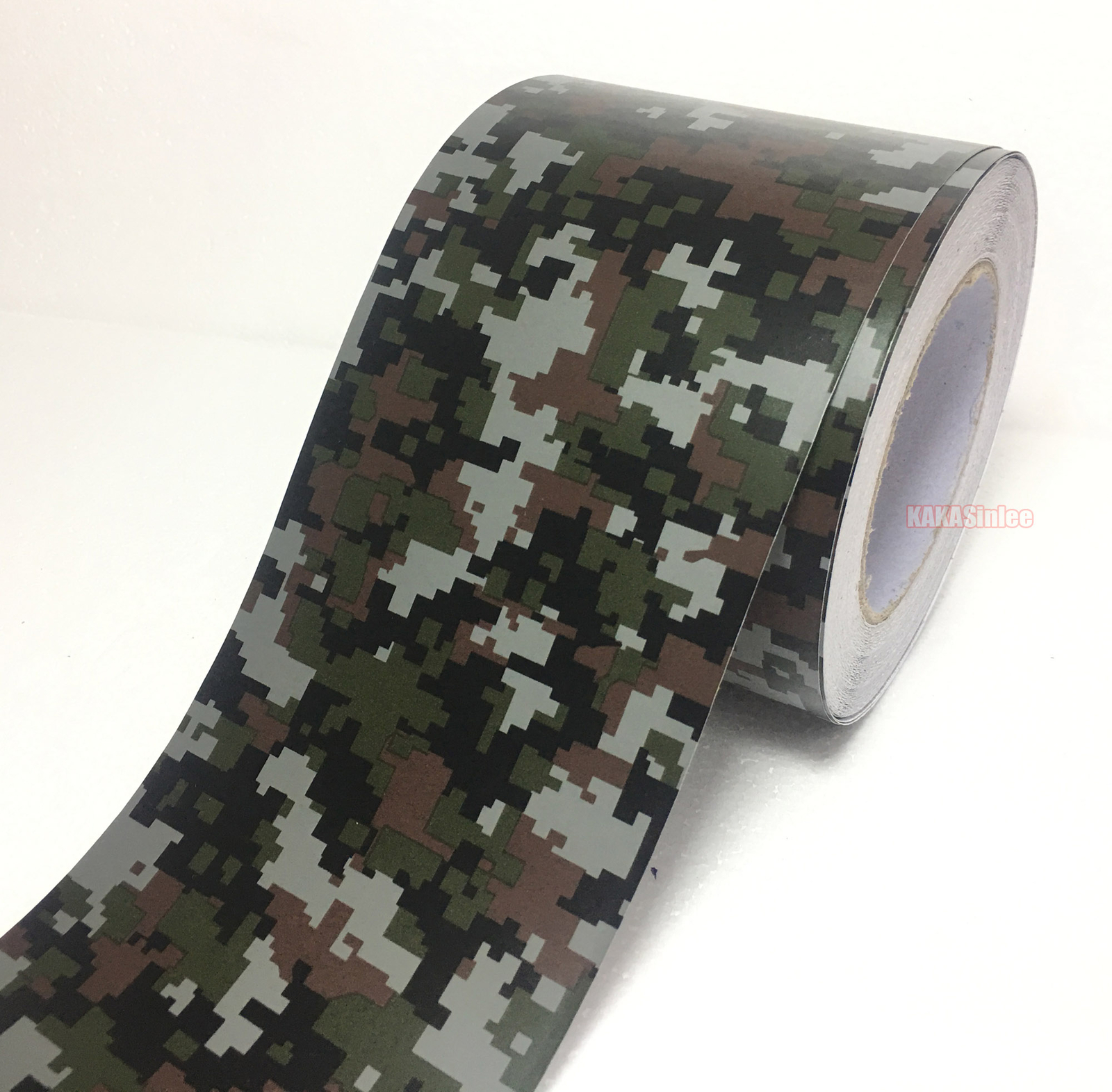 Strip Stretch Camouflage Camo Car Digital Black Vinyl Wrap Sticker Air Free US