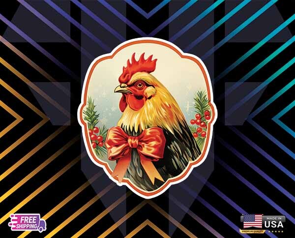 ROOSTER PORTRAIT DECAL STICKER US USA MAP FREE GIFT VINYL CUSTOM SIZE DM ME