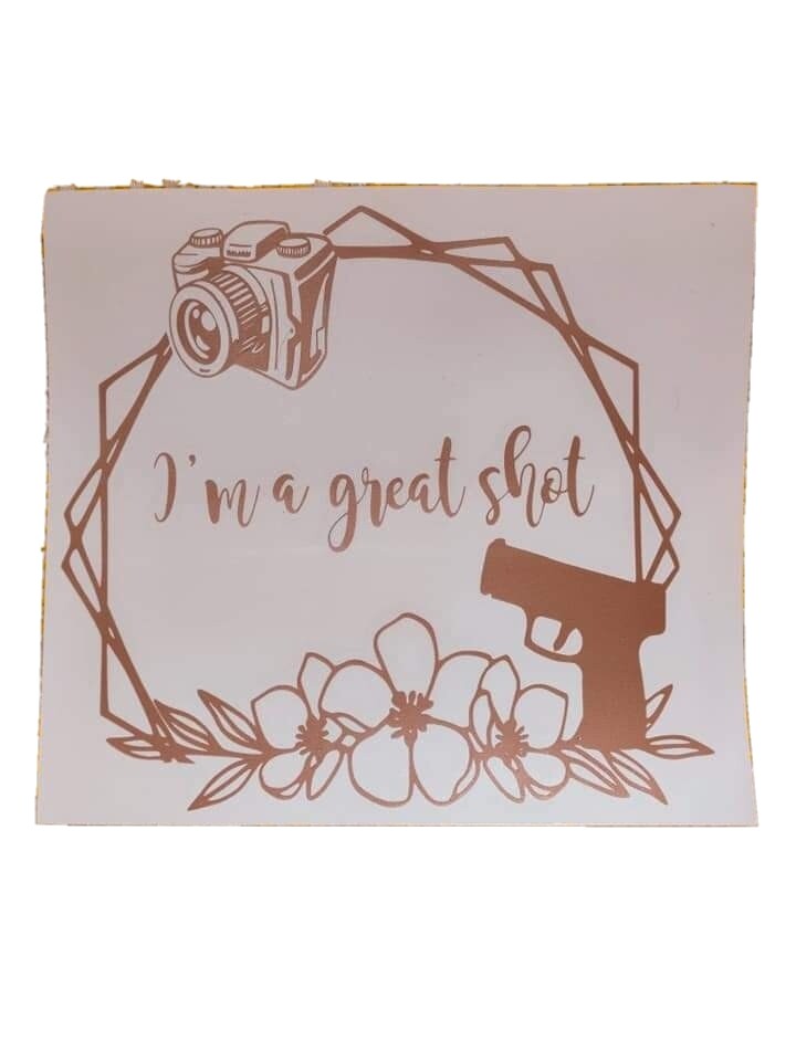 Great shot vinyl decal