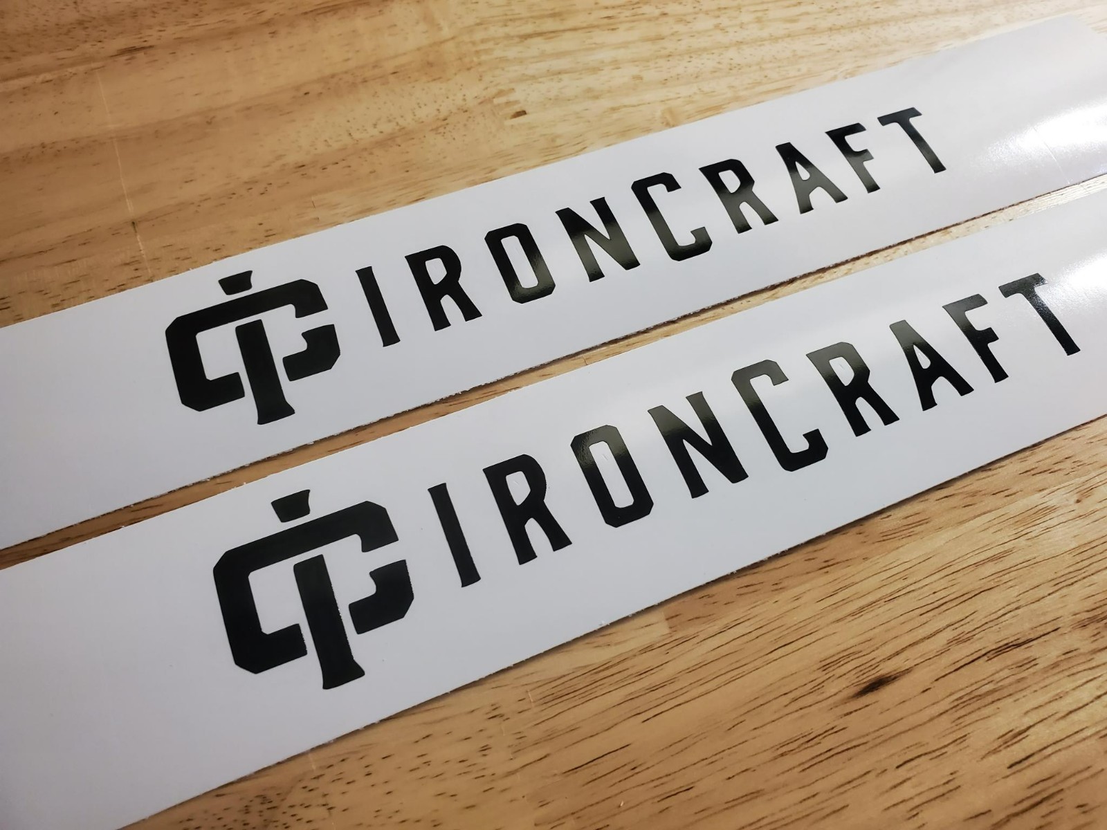 iron craft implement DECALS STICKERS GLOSS black 10″ (2) FAST USA