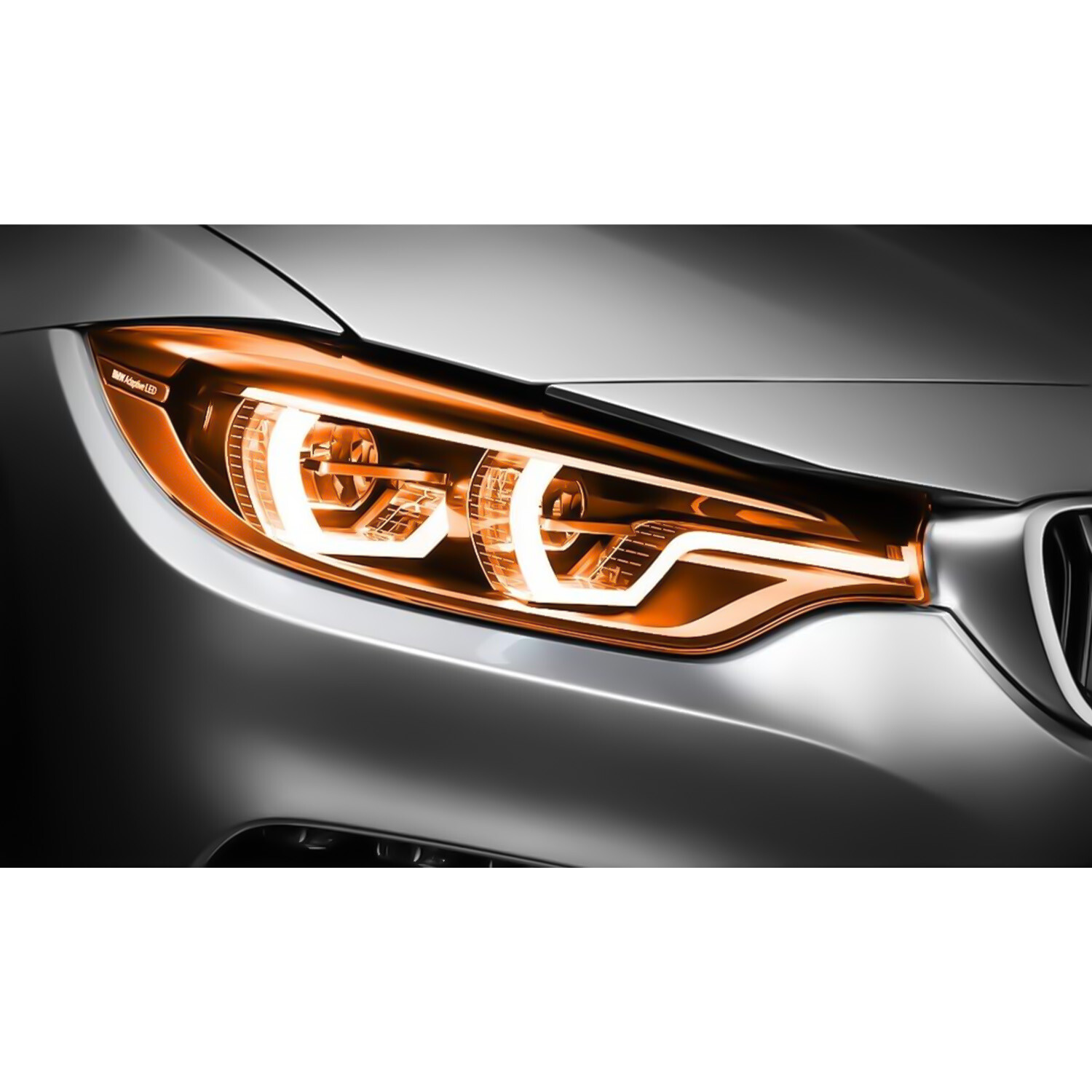 Amber Orange Gloss Tint Film Lens Vinyl Wrap For Car Truck Headlight + taillight