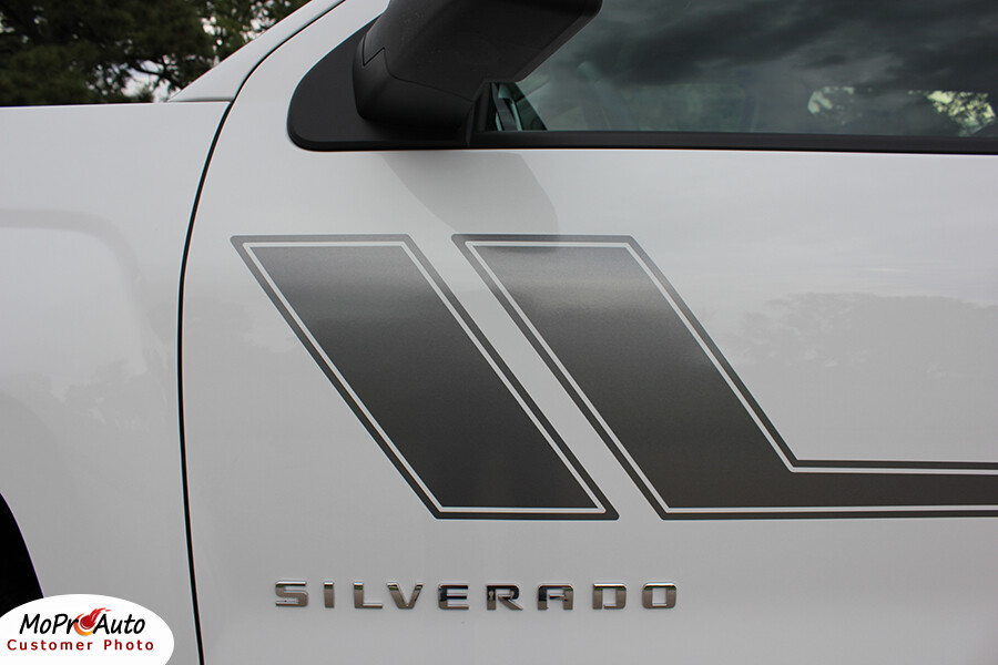 2000-2018 Chevy Silverado Track XL 3M Pro Vinyl Side Door Stripe Decals Graphic