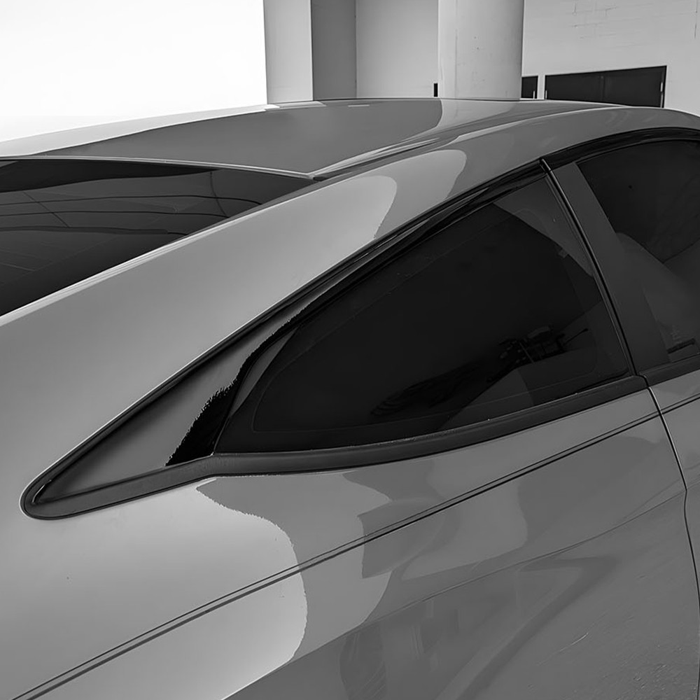 1Set Chrome Delete Blackout Overlay Window Trim for Honda Civic Coupe 2016-2020