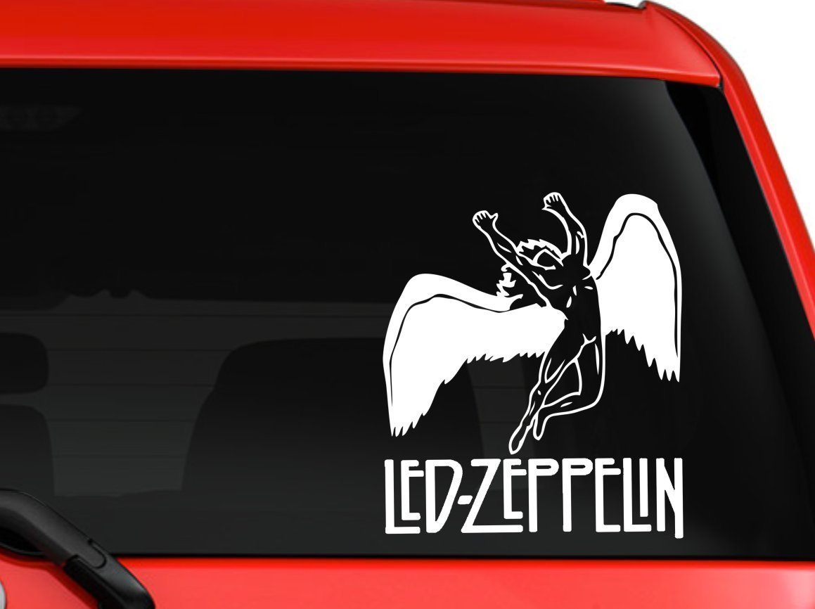 Led Zeppelin Album cover Rock music Legends car laptop decal sticker 8″ White