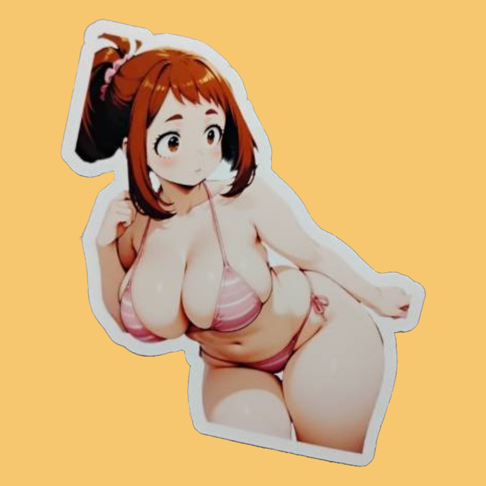 Anime Waifu Ochako Uraraka My Hero Academia NSFW Vinyl Sticker Decal 6″ 5″ 4″