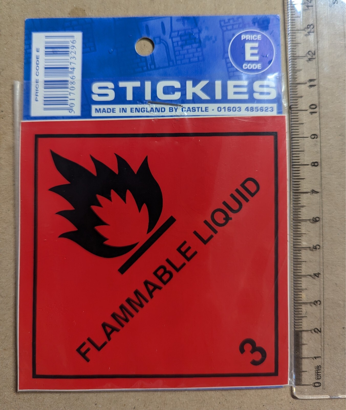 Warning Flammable Liquid Sign Emblem Caravan Car Van Vehicles Vinyl Sticker