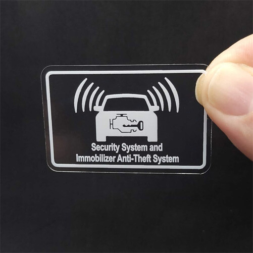 4 Car Alarm DECALS – Inside or Outside Glass – Security System Window STICKERS