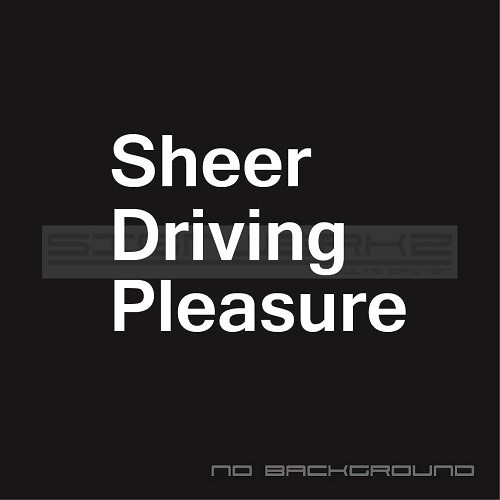 Sheer Driving Performance Sticker BMW 135i 335i M1 M2 M3 M4 M5 MX5 X3 X5 X6 Pair