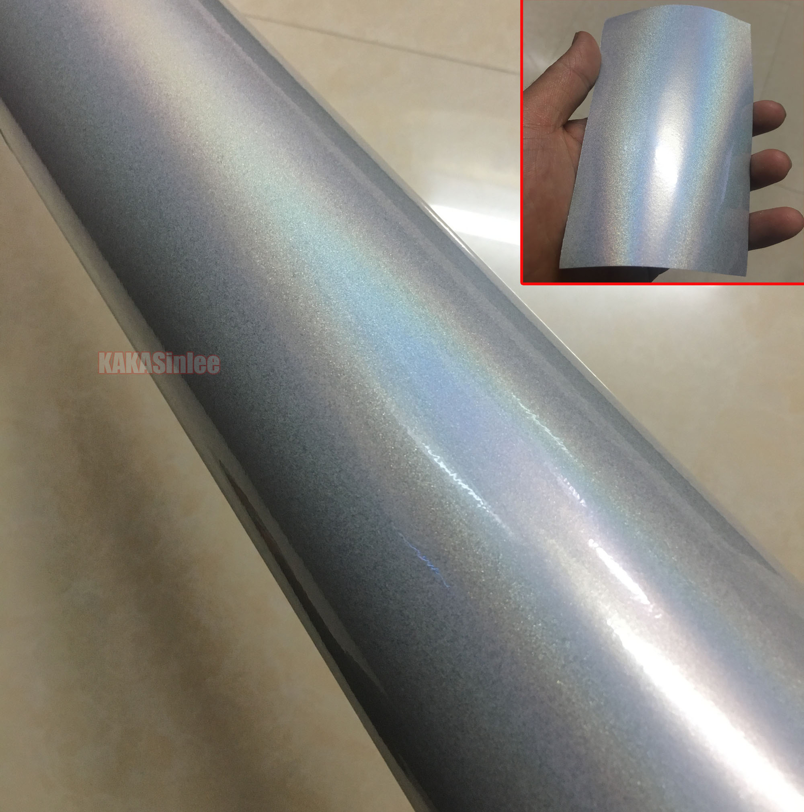 White Laser Iridescent Chameleon Pearl Chrome Entire Car Vinyl Wrap Sticker AX