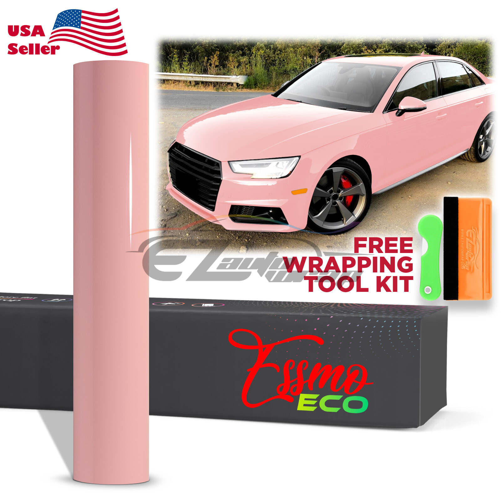 1FTx5FT PPF Paint Protection Film Gloss Blossom Pink Invisible Scratches Shield