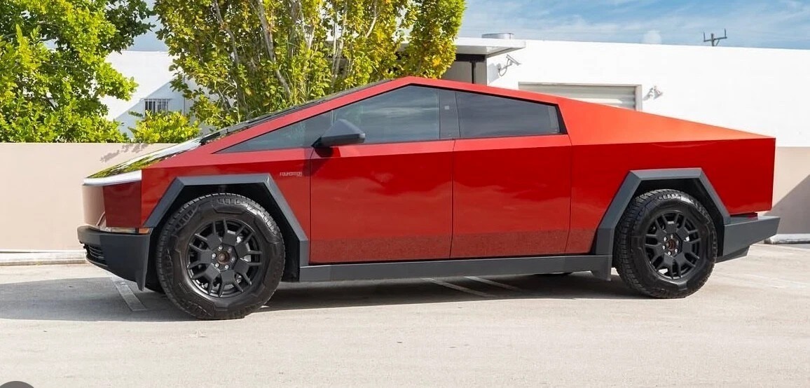 For Cybertruck PreCut Paint Protection Vinyl Wrap Color Change Aventurine Red