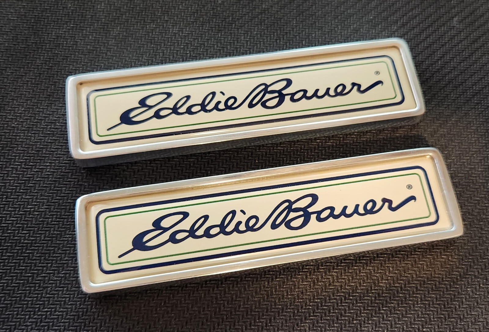 85-86 Ford Bronco 84-89 II 2 Fender Badge Emblem Inserts fits Eddie Bauer (PAIR)