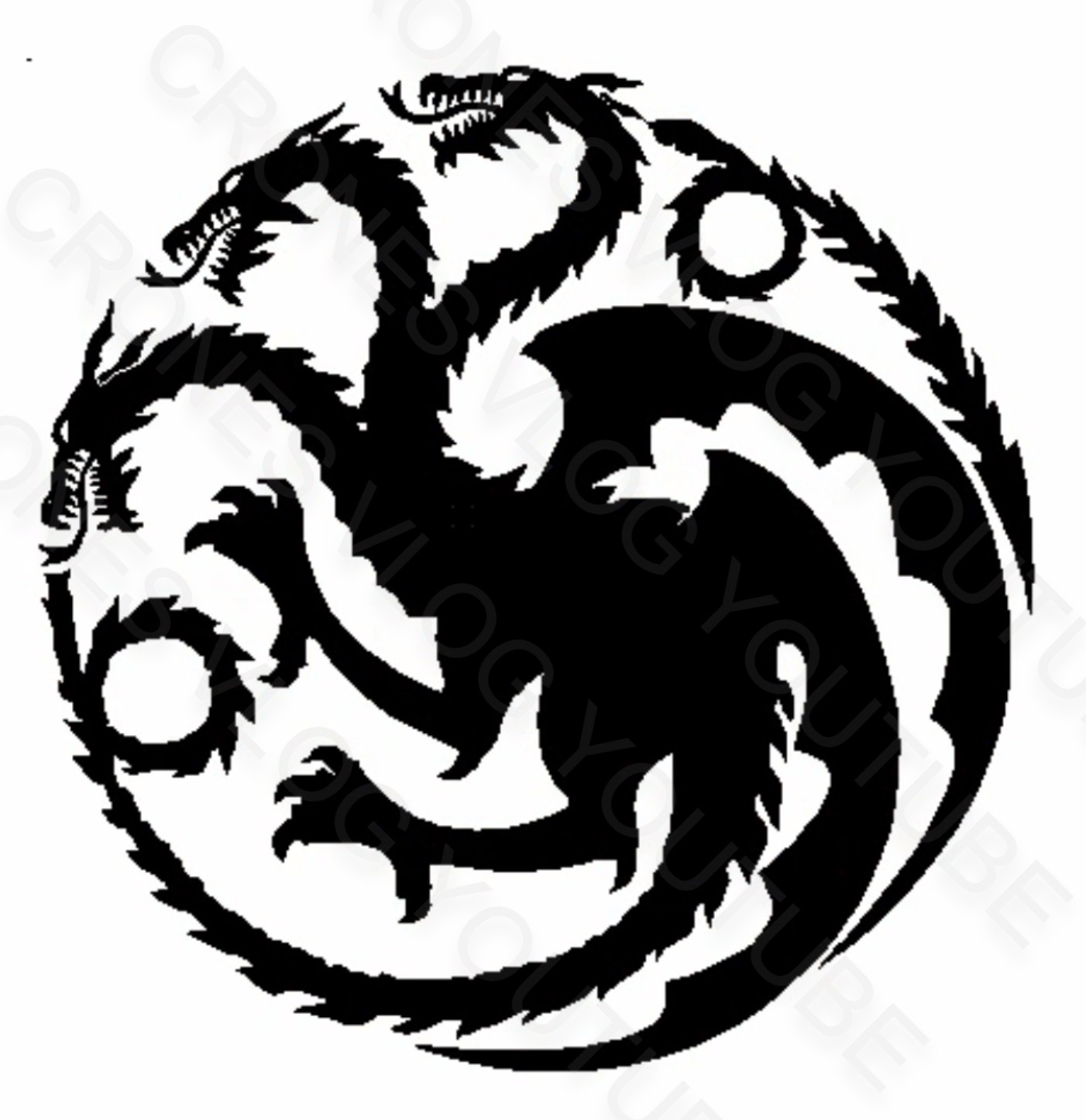 Game of Thrones House of Targaryen GOT window DECAL/STICKER 8” White
