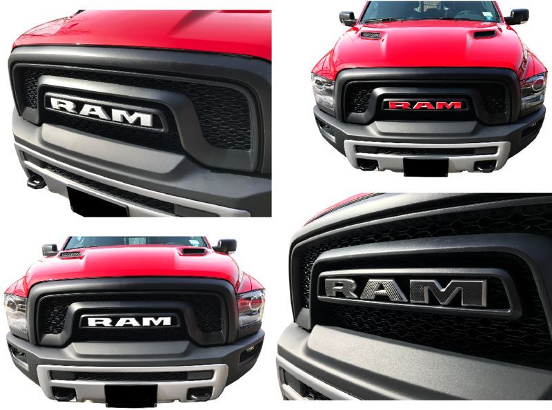 RAM Grille Emblem Overlay Decal – 2015-2018 Ram Rebel and 19-23 Warlock