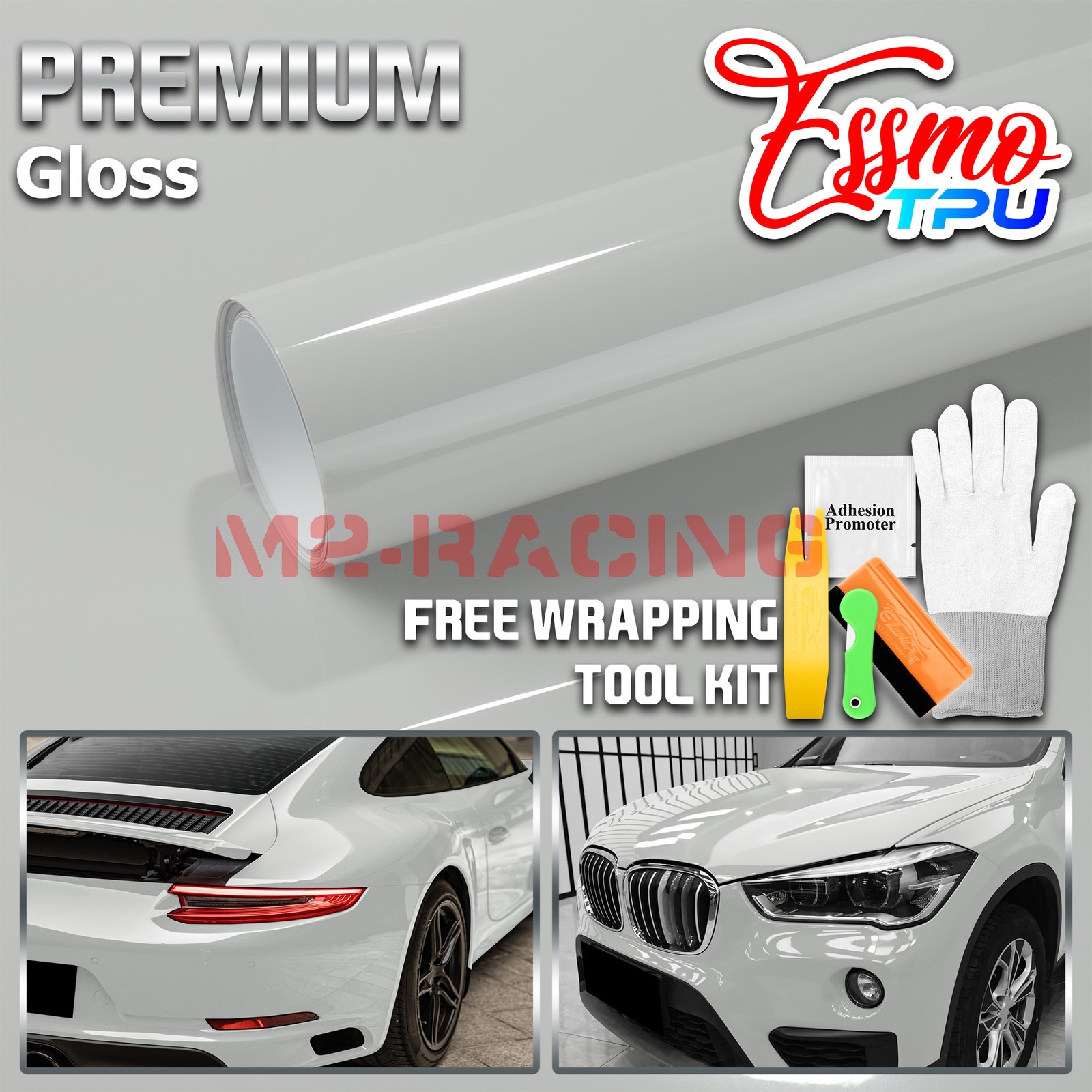 TPU Color Gloss Agate Gray PPF Paint Protection Film Dry Wet Apply Vinyl Wrap