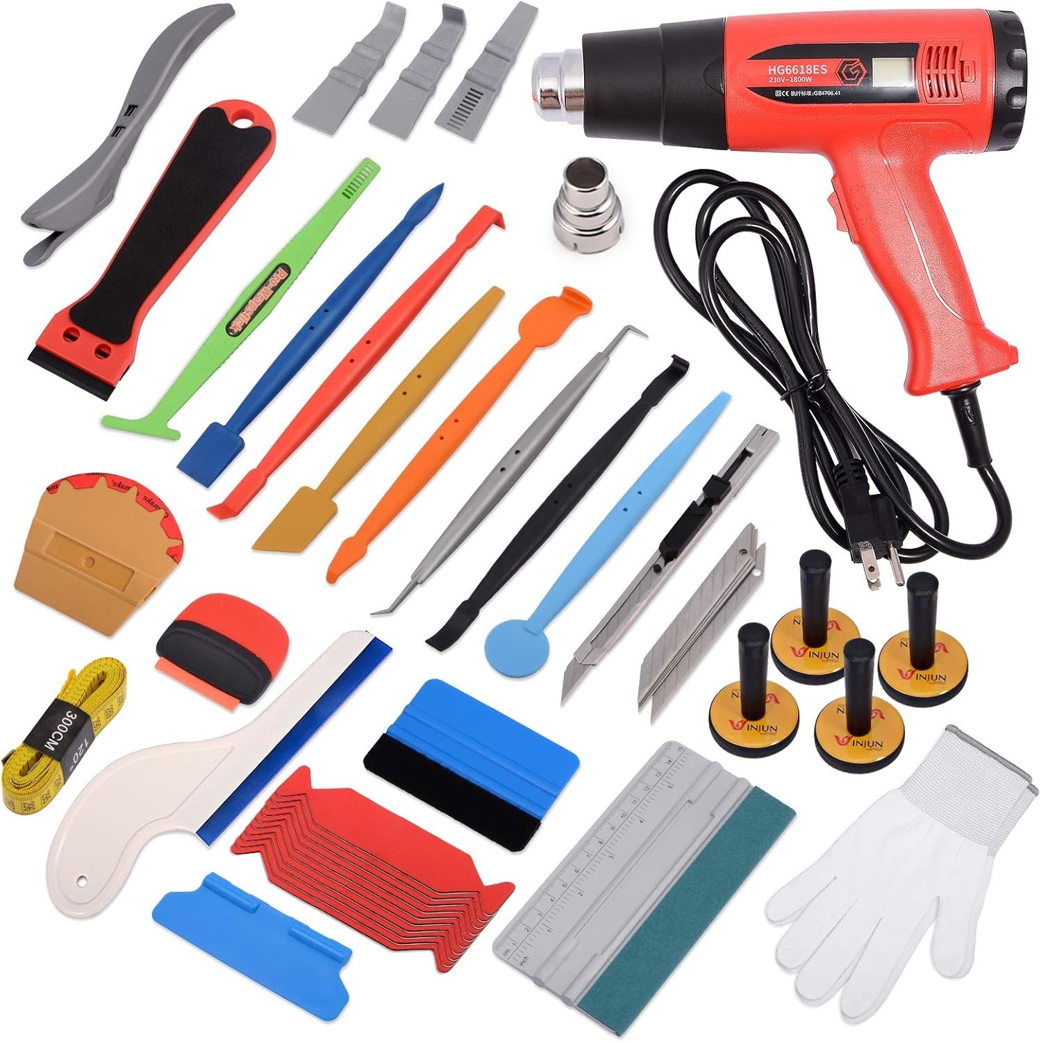Car Wrap Tool Kit for Effortless Window Tinting: Heat Gun, Squeegee & Scraper