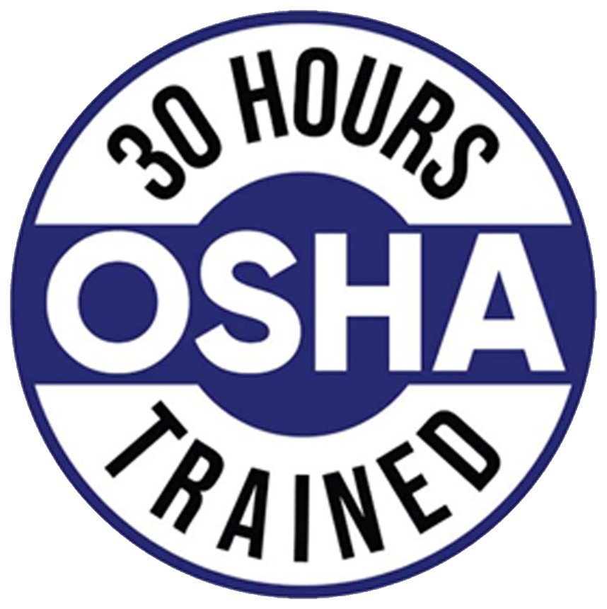 30 Hours OSHA Trained (1 Pack) Hard Hat Printed Sticker (size: 2″ color: BLU/W)