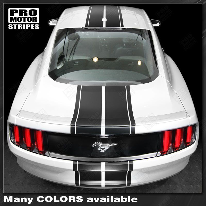 Ford Mustang 2013-2023 Over The Top Double Rally Stripes (Choose Color)