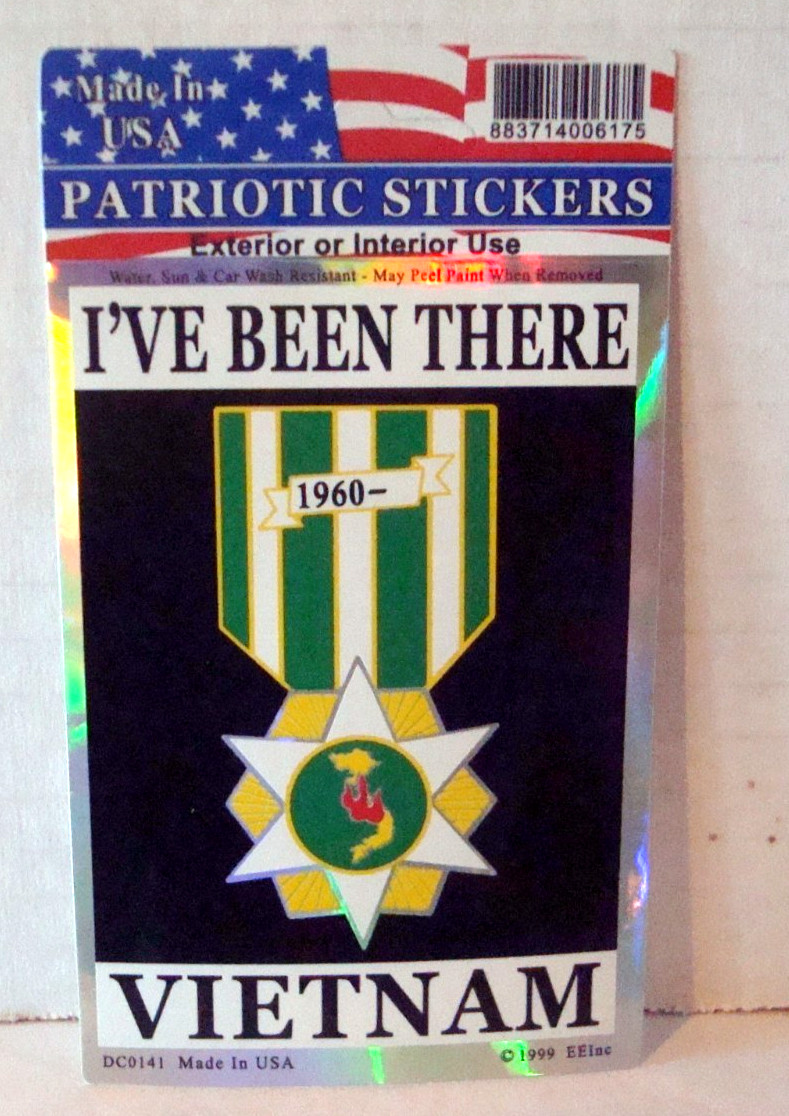 VIETNAM VETERAN I’VE BEEN THERE STICKER DECAL 3 X 4 inches