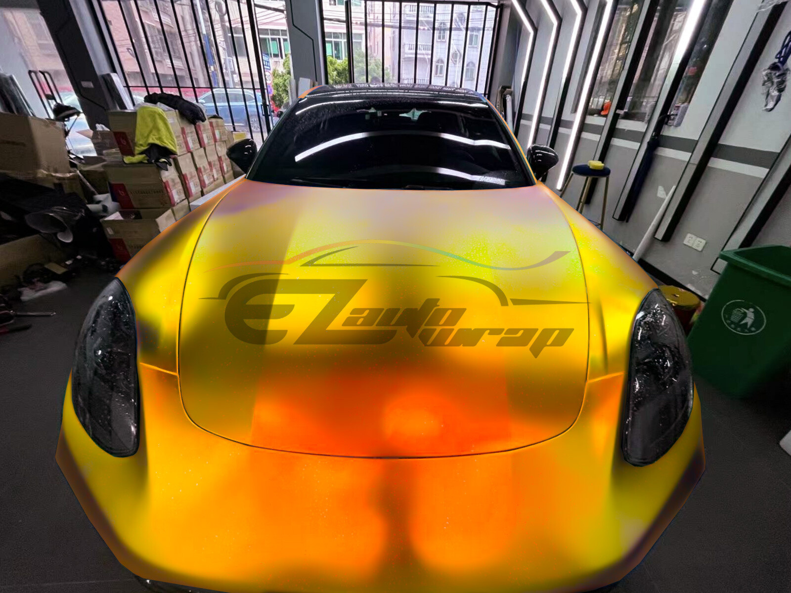 ESSMO PET Neo Chrome Holographic Rainbow Satin Gold Car Vehicle Vinyl Wrap Decal