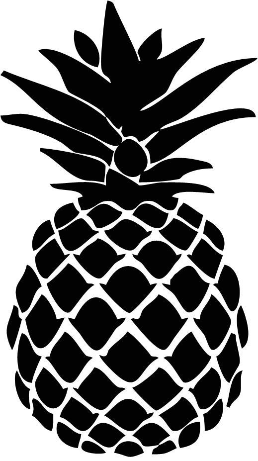 Pineapple 3 Mil Vinyl Sticker for Car or Truck Window